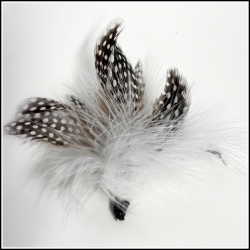  Marabou White with Guinea Feathers